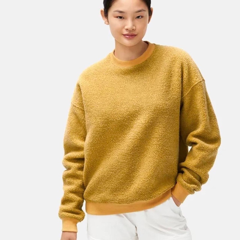 OUTDOOR VOICES Mustard Yellow MegaFleece Pullover Sweatshirt
